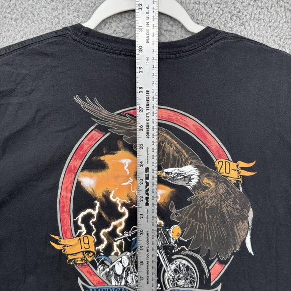 Snap-on Shirt Mens 2XL American Customs Motorcycle Eagle Graphic Distressed Tee - Picture 6 of 8